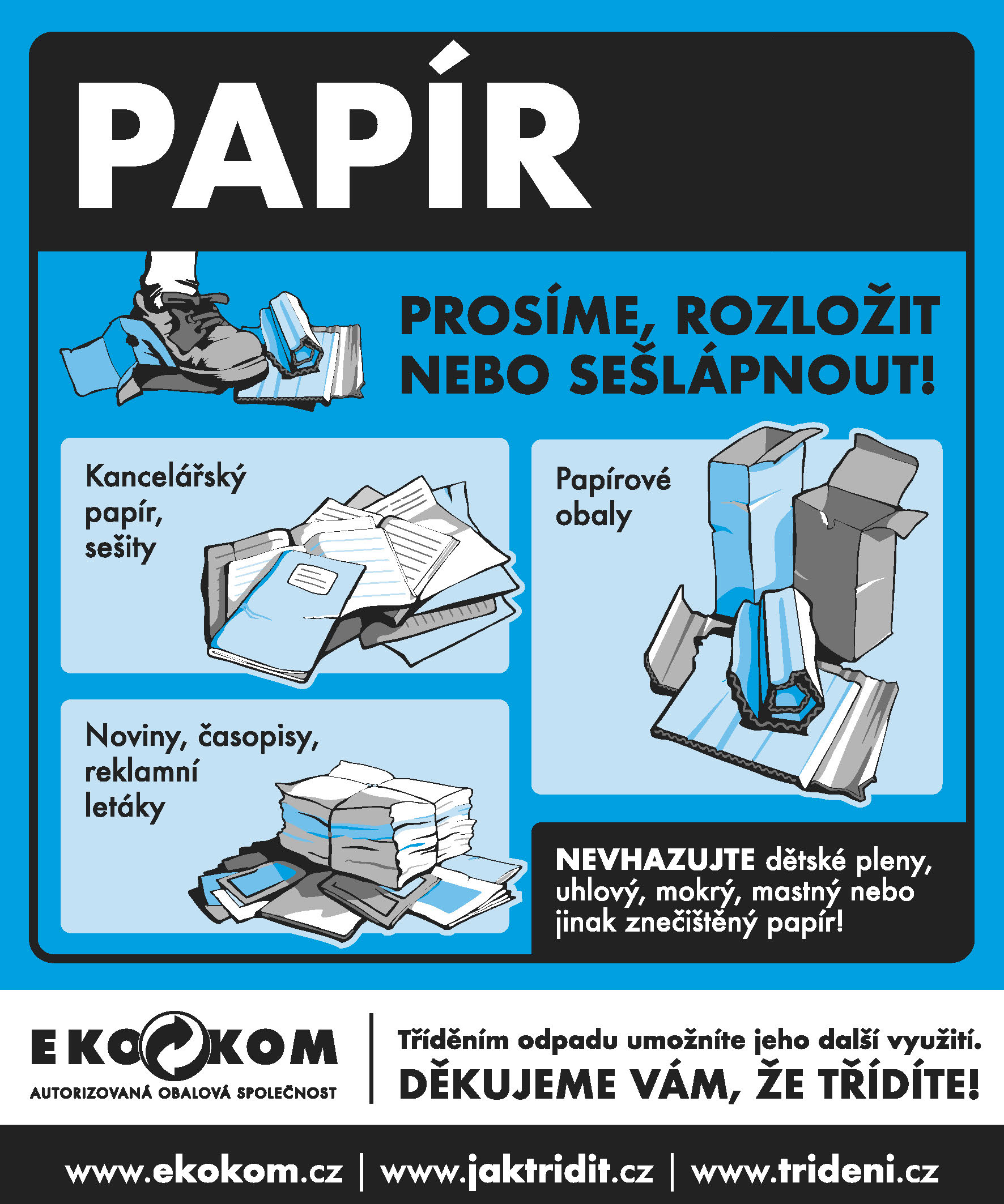 Modré kontejnery na papír