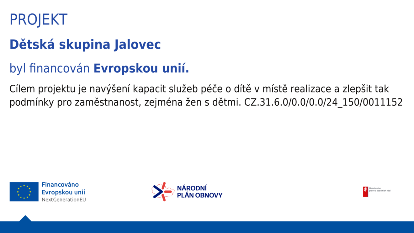 Projekt Dětská skupina Jalovec